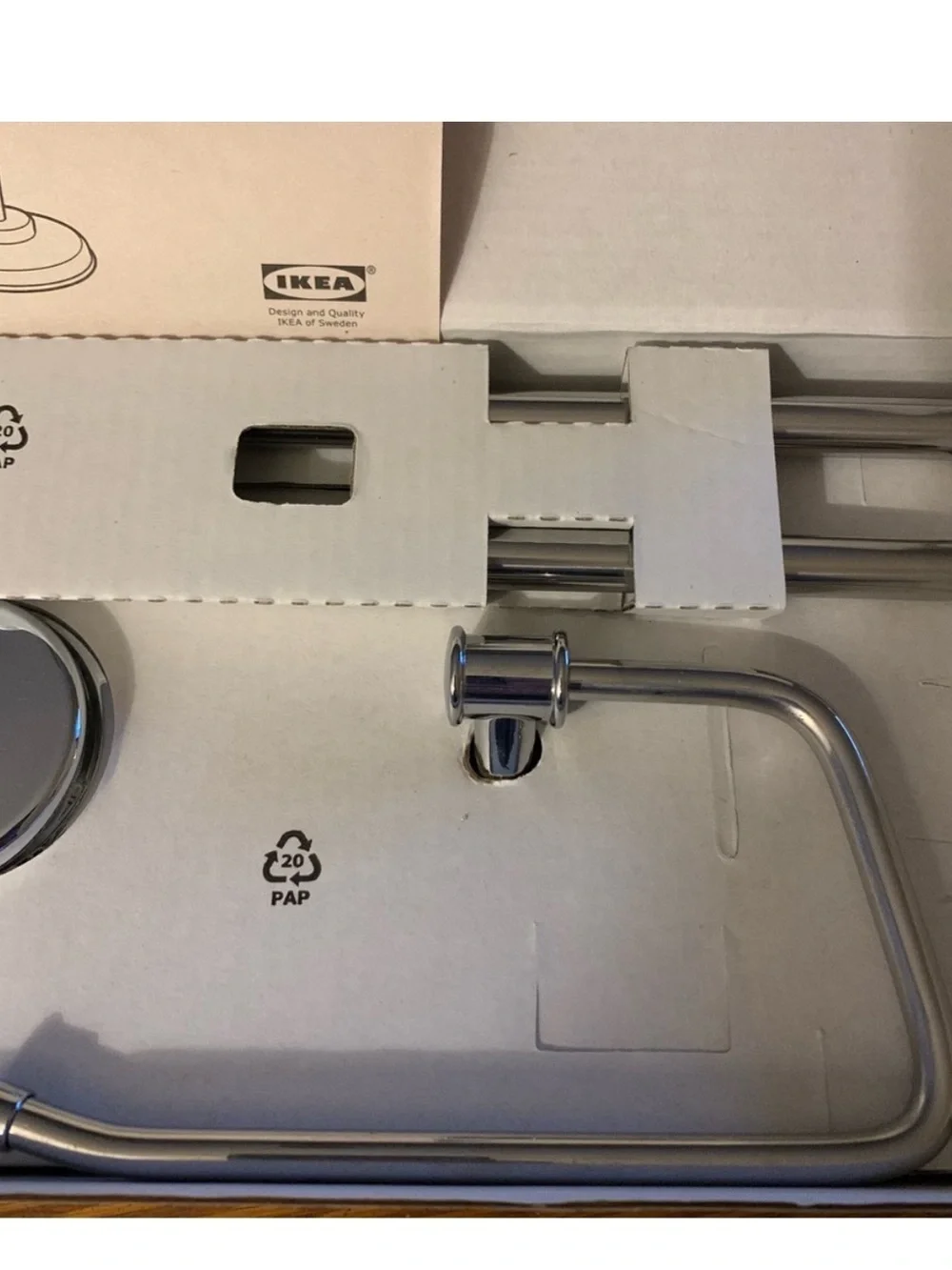 NWT IKEA BALUNGEN Toilet Roll Holder Chrome Plated